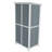 54" Two - Tone Storage Shed in Grey & White - Sloped Roof, 5 Customizable Compartments, Ideal for Outdoor Storage