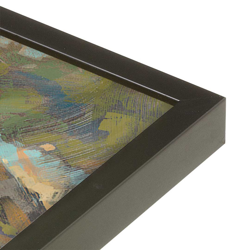 «Happy Hills Splash», ensemble de 2 impressions, 16 po x 16 po, Impression encadrée, Noir satiné