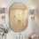 Miroir mural ovale moyen en métal l 24 po x H 36 po Milly, miroir de meuble-lavabo vertical / horizontal, nickel