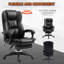 Fauteuil de direction en cuir synthétique à haut dossier avec repose-pieds rétractable Advanced