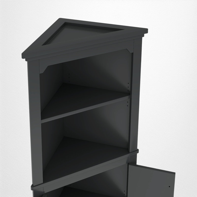 Garde-manger de coin 68,28 po, Noir