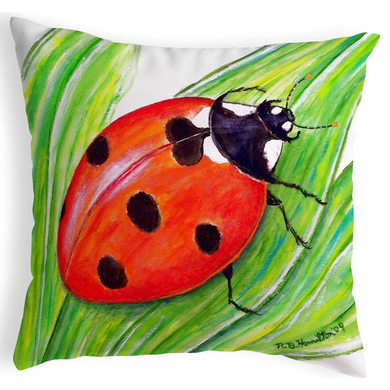  Ladybug Indoor / Outdoor Rectangular Throw Pillow