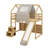 Twin House-Shaped Loft Bed With A Tent-1874973453