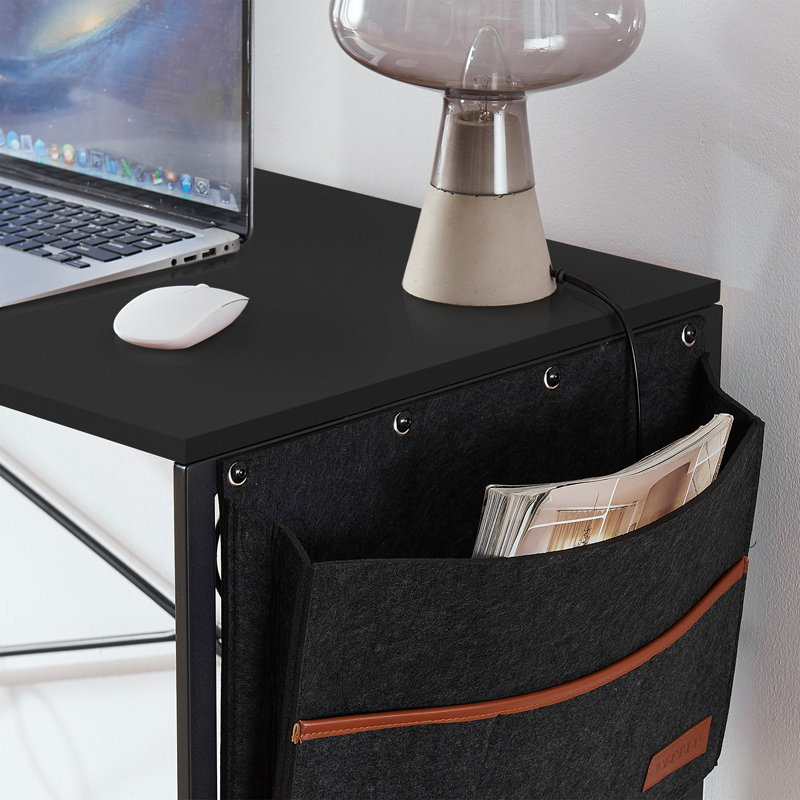 Keld Metal Base Computer Desk, Black