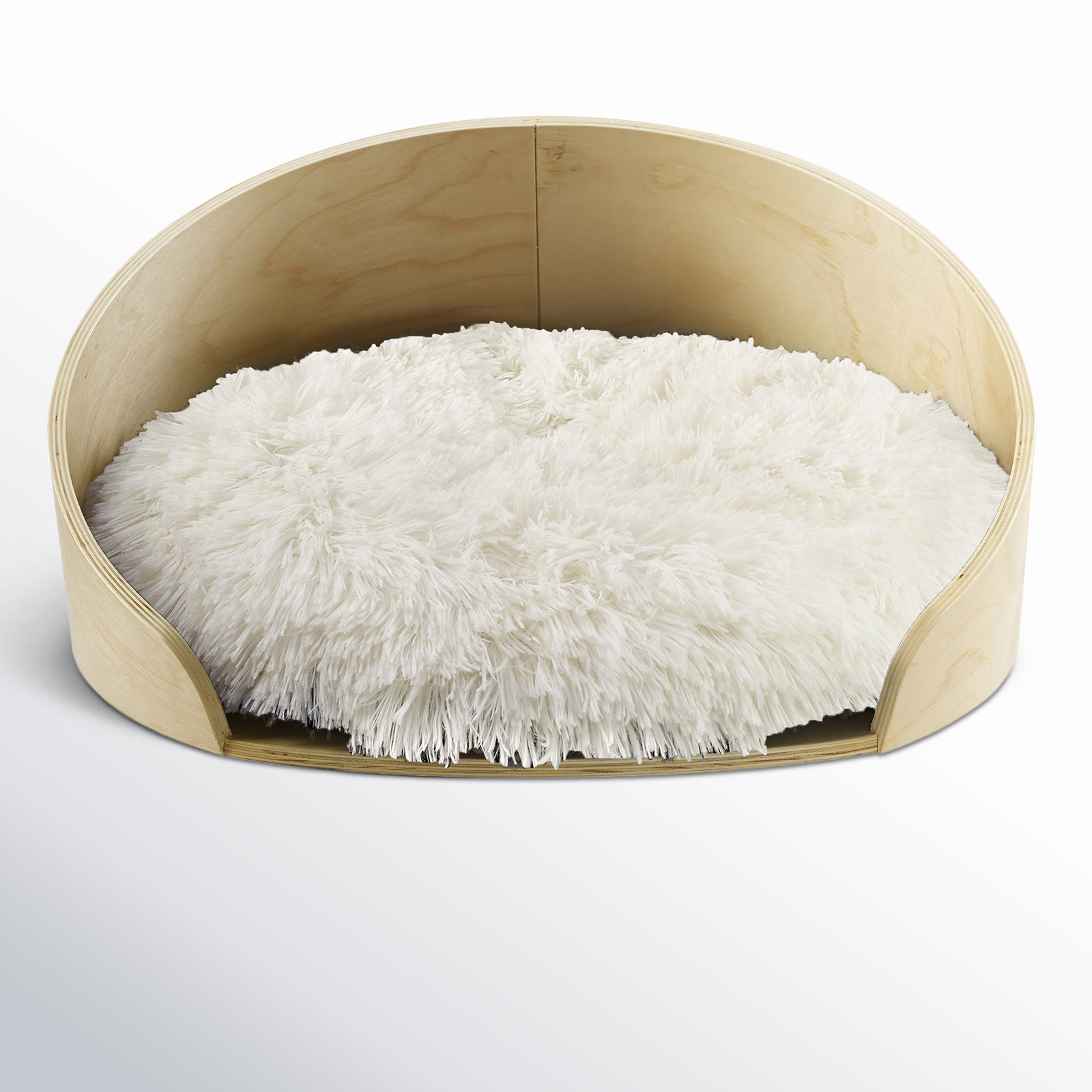 Kuai Round Cat Bed, Light Brown