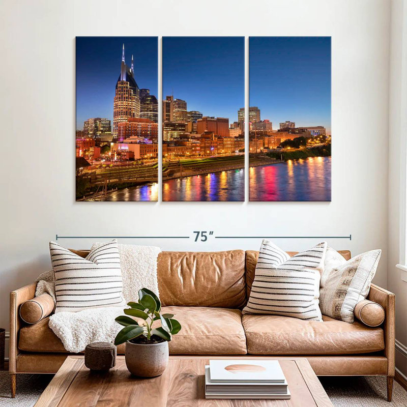 Sireci Downtown Nashville Lights, 42" H x 65" W