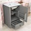 Meuble-lavabo de salle de bain avec lavabo en céramique, tablette réglable en U et tiroir à compartiments-1489577868