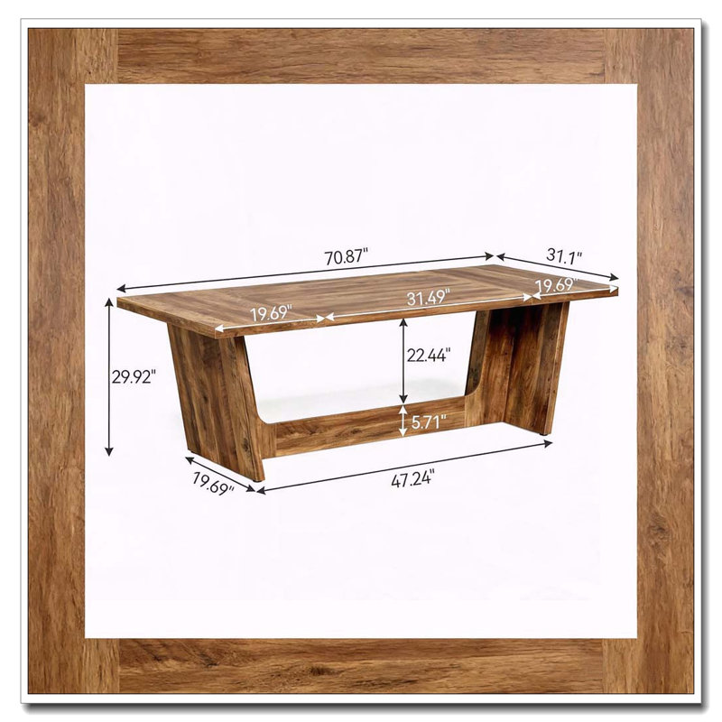 Table de conférence industrielle avec finition rustique