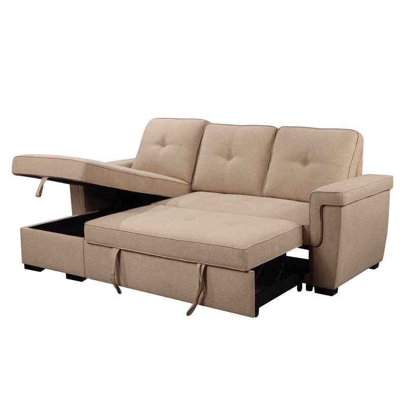 Steen Upholstered L-Shaped Sectional Reversible, Beige Performance