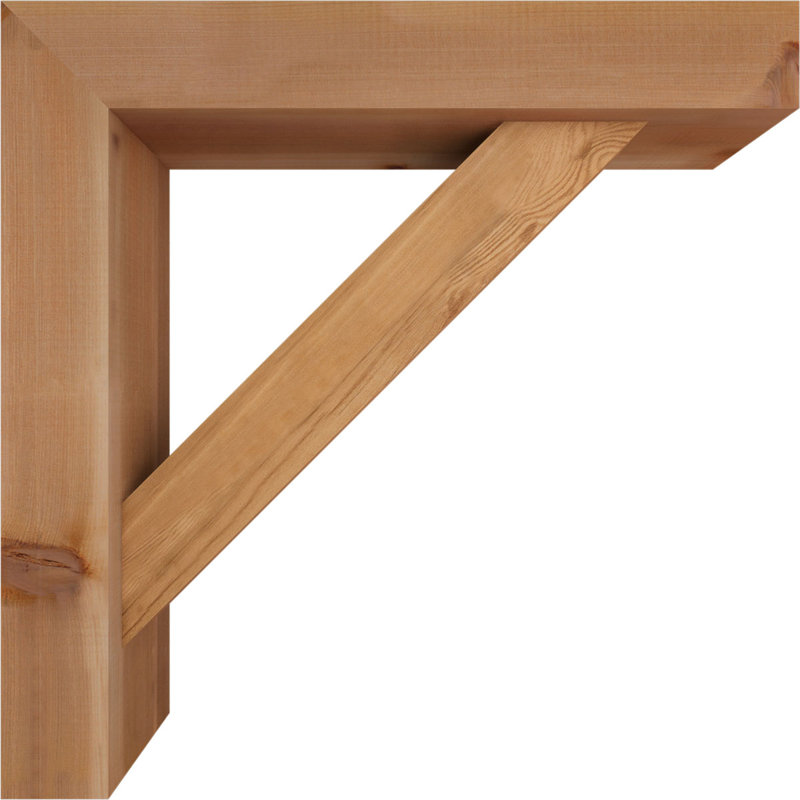 Support de bloc traditionnel avec entretoise décalée, 26 x 26, Cèdre rouge occidental de l 5 1/2 po (lisse)