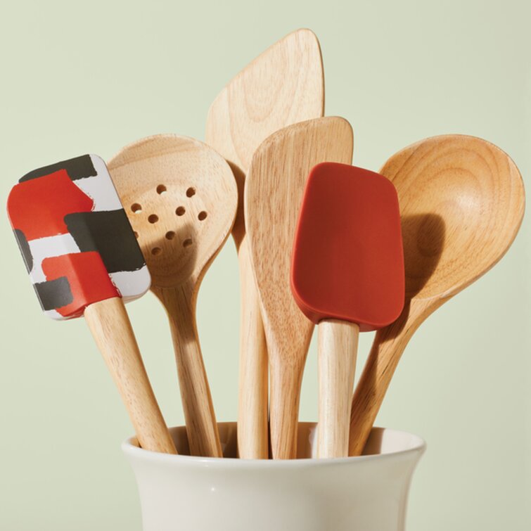 Wooden Cooking Utensils 3-Piece Set, Bamboo | Large 12.5-Inch Spatula