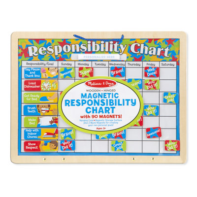 Responsibility Wall Mounted Magnetic Letter Board, 15.6" x 11.7"