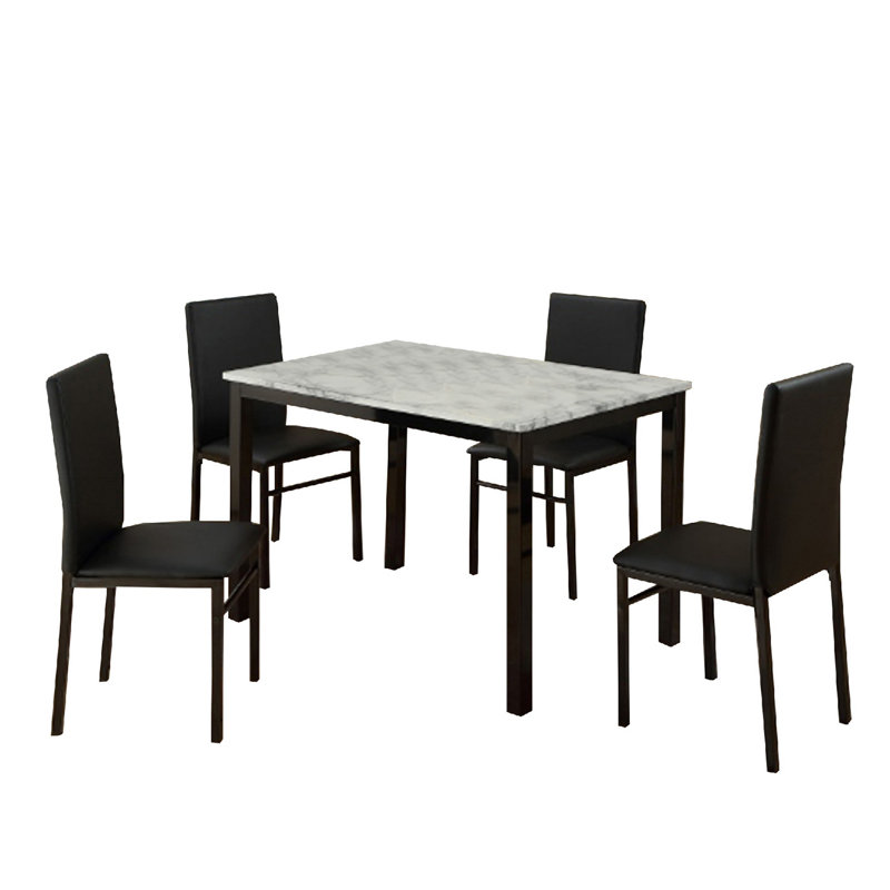 Yanitzia Faux Marble Top Dining Set