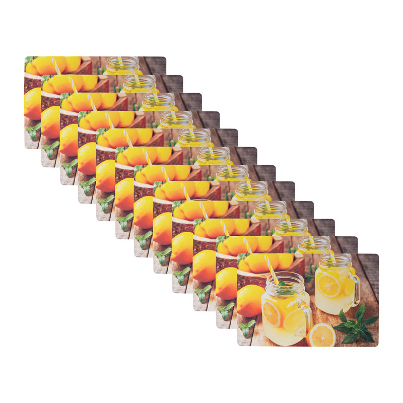 Napperon en plastique rafraîchissant limonade - ensemble de 12