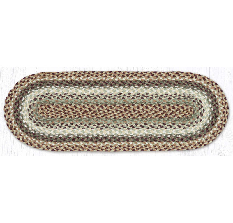 Chemin de table en jute gris / sable / ivoire Earth Rugs H 36 po, Buttermilk/Cranberry