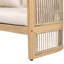 Ensemble de conversation 2 cordes en bois d'acacia avec coussins Sava