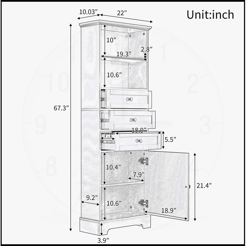 Grande armoire de rangement polyvalente avec tablettes réglables pour plusieurs pièces