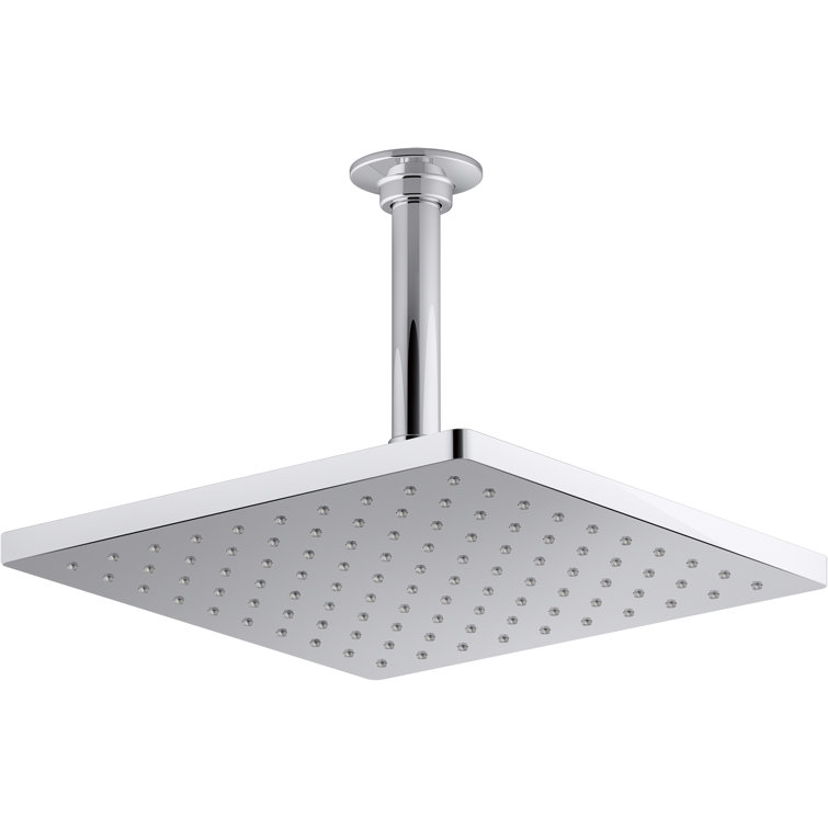 Honesty 10" Single-Function Wall or Ceiling-Mount Square Rainhead, Square Rain Showerhead 2.5 GPM