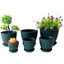 Pots à plantes avec trous de drainage et soucoupe, pots à fleurs en plastique pour plantes d'intérieur, pots à fleurs légers pour plantes