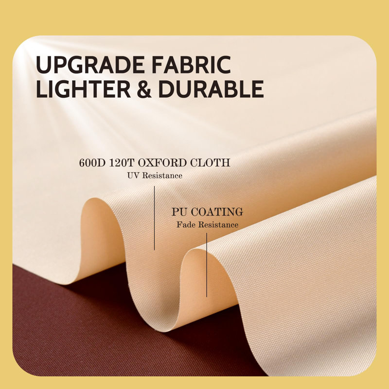 Beige and Brown Waterproof Oxford Patio Furniture Cover
