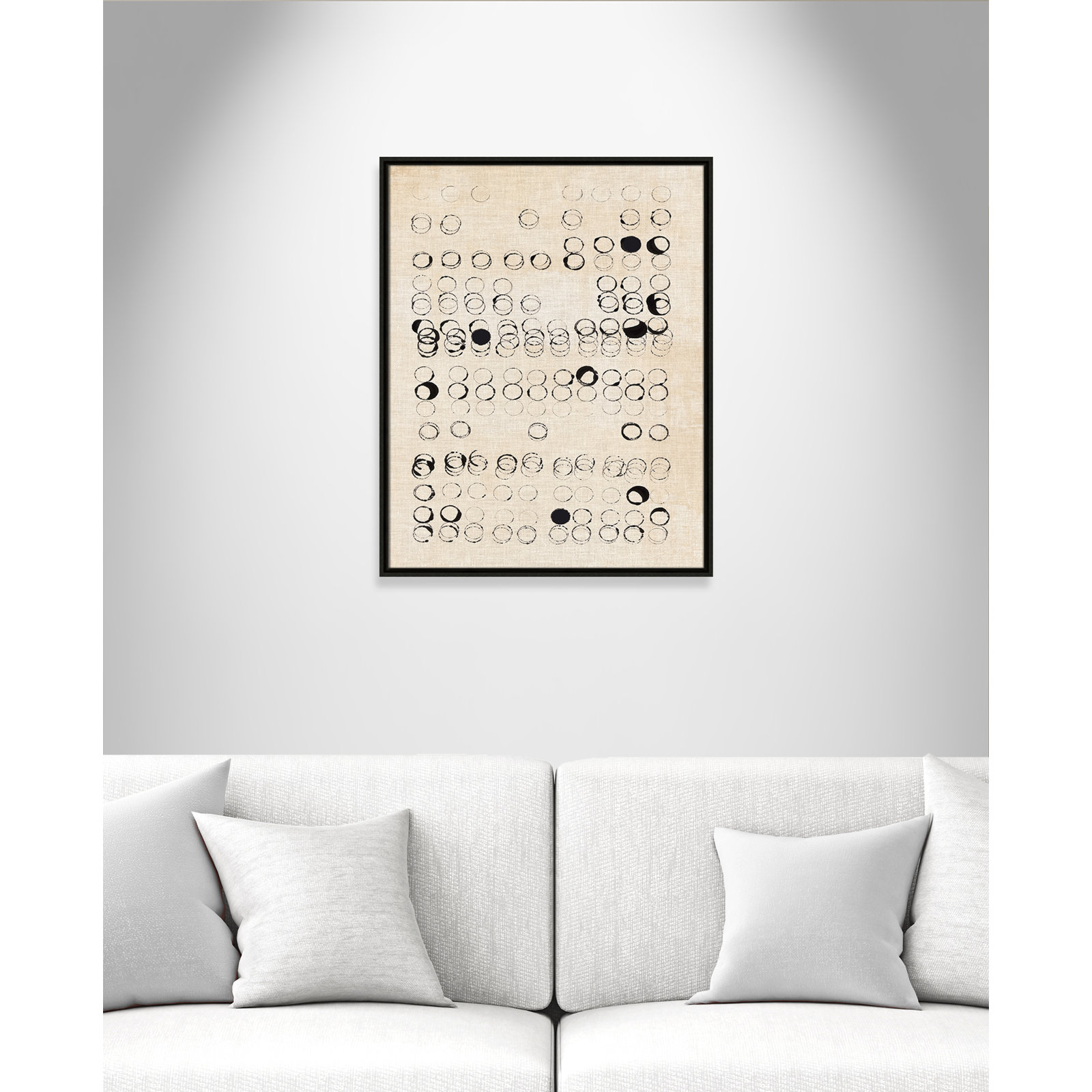 Dots and Dots Print by , 29.5" H x 23.5" W, Espresso
