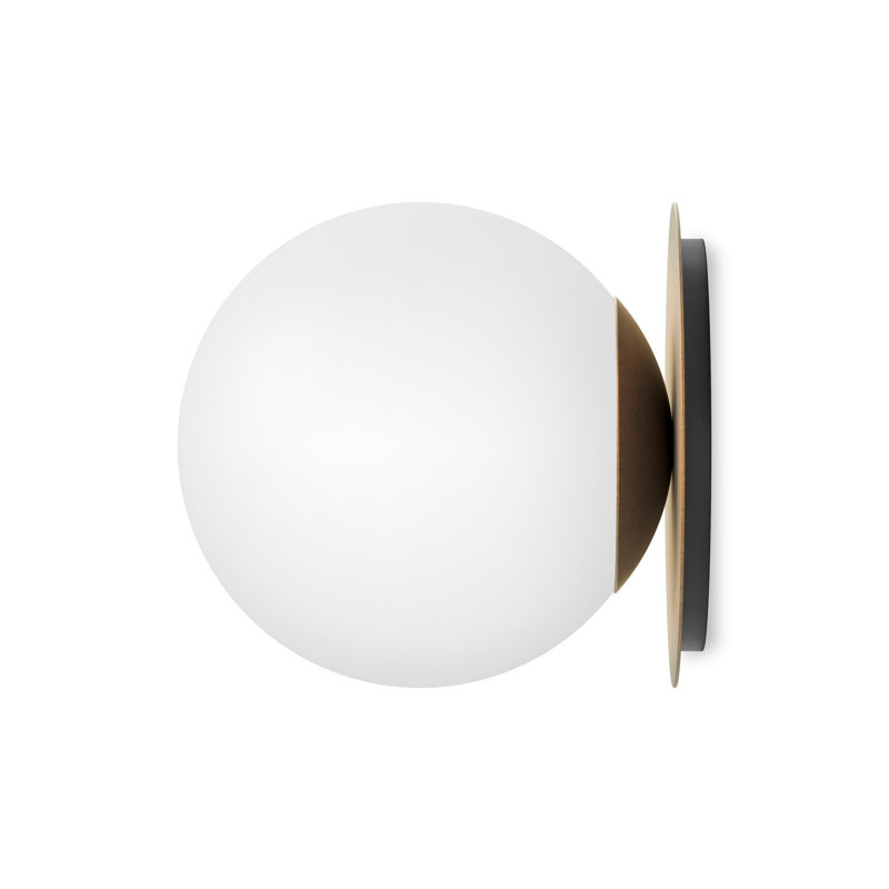 Pulsar 1 - Light Flush Mounted Sconce, 7.75" H x 7.75" W x 8.5" D, Heritage Bronze Brass
