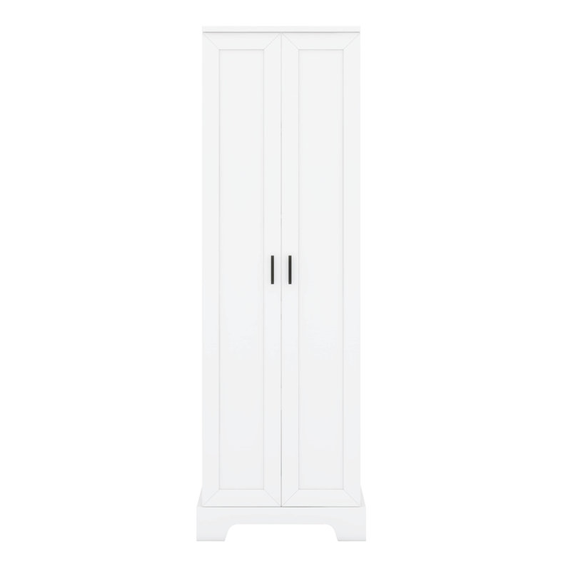 Armoire de rangement avec deux portes pour salle de bain, bureau, tablette réglable