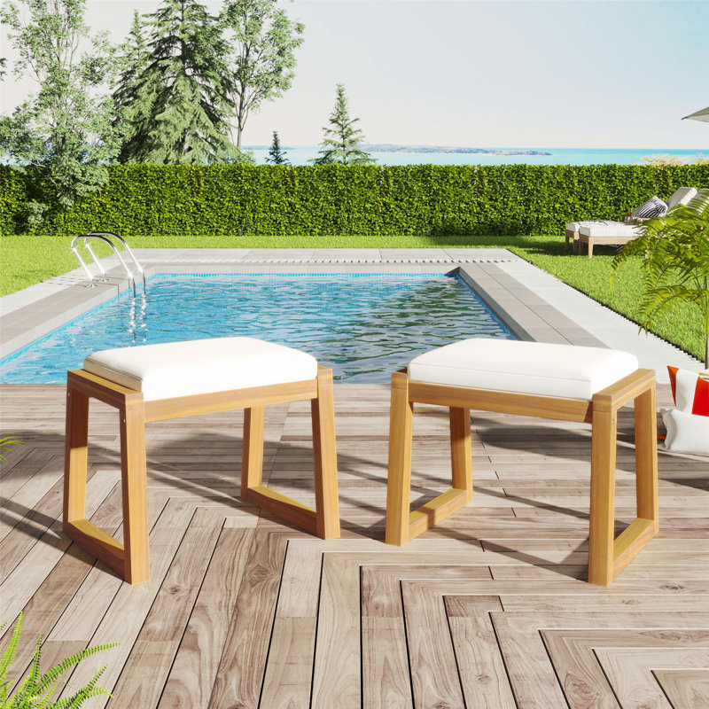 Ensemble de charmant banc amovible en bois d'acacia pour espaces extérieurs