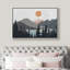 «Woodland Pastel Mountain Pine Tree Lake Nature Wilderness Modern Art Decor Boho» sur toile-99446473-99446471