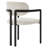 Elio Barrel Fabric And Metal Dining Chair-109758054