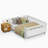 Wood Platform Bed for Kids Wood Low Profile Bed with Rails for Girls and Boys-4262546