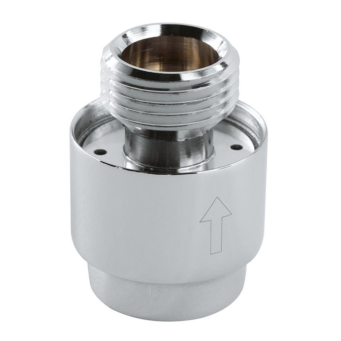 GROHE Handheld Shower Vacuum Breaker - 1/2-Inch Inline Backflow Preventer - Starlight Chrome Finish