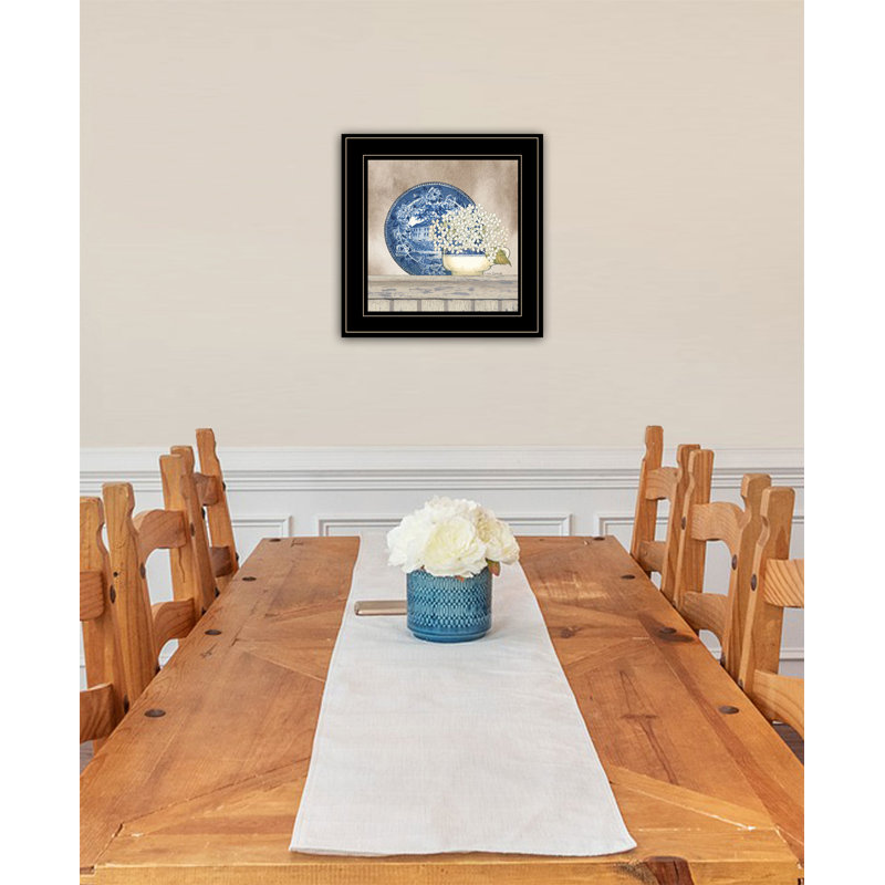 "Farmhouse Blues I" par Linda Spivey, prêt à accrocher, reproduction encadrée