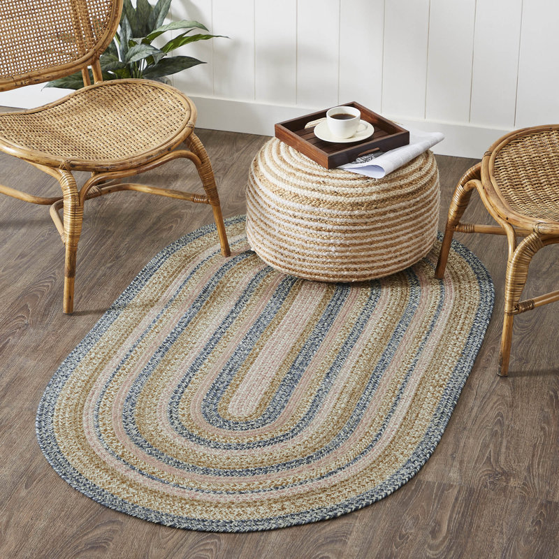 Geometric Indoor Rug, Oval 3' x 5'