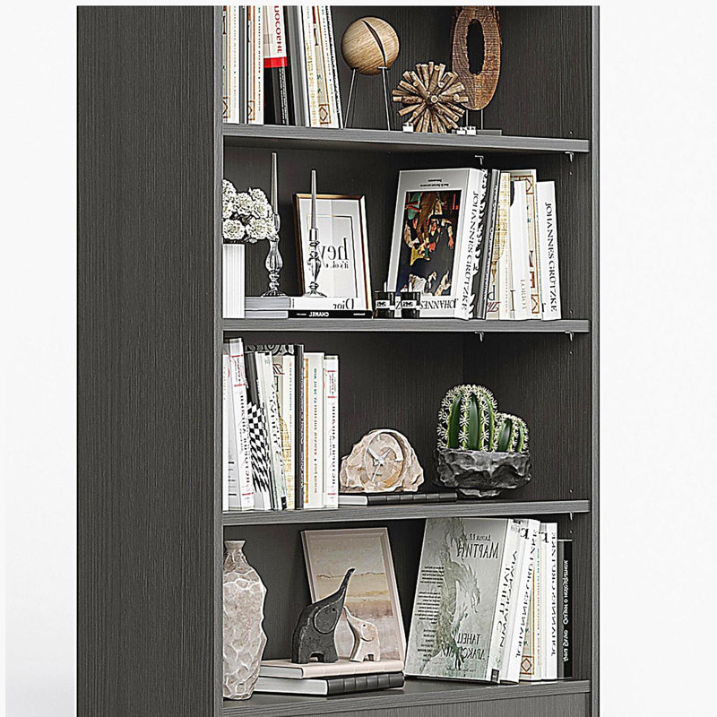 Bibliothèque 4 niveaux, Gris, (4 tablettes) H 48 po x l 33 po x P 11,6 po