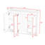Armoire à miroir murale de 35 pouces avec tablettes réglables et charnières à fermeture en douceur-129455601