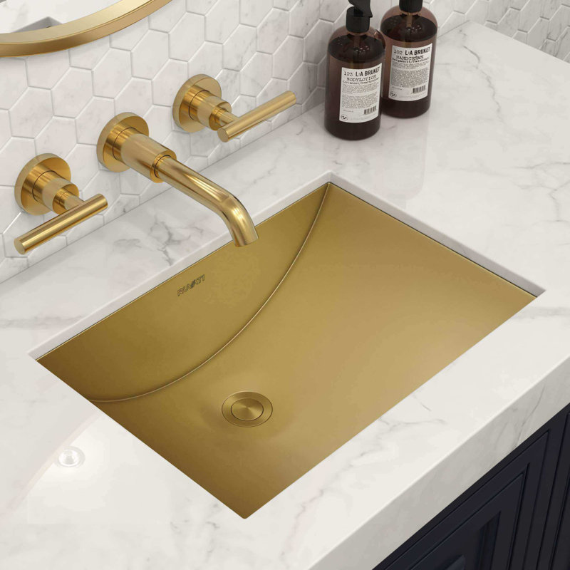 Ruvati 16 x 13 inch Bathroom Sink, Brushed Gold