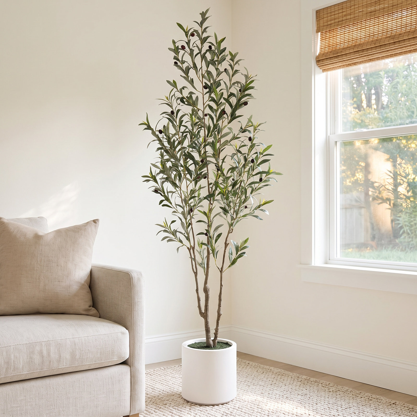 Olive Tree in Pot, 72'' H X 22'' W X 22'' D