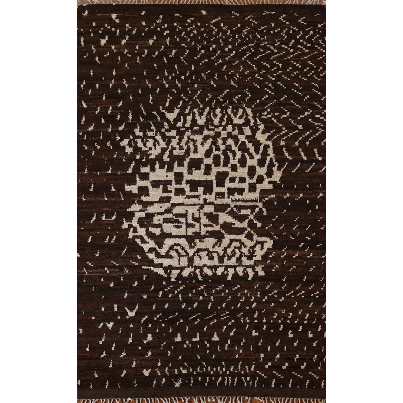 Tapis marocain brun foncé 6 x 8