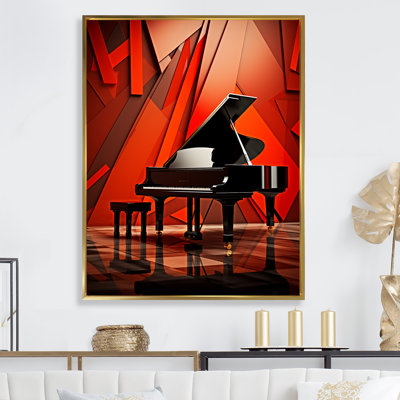 Concerto pour piano à queue rouge