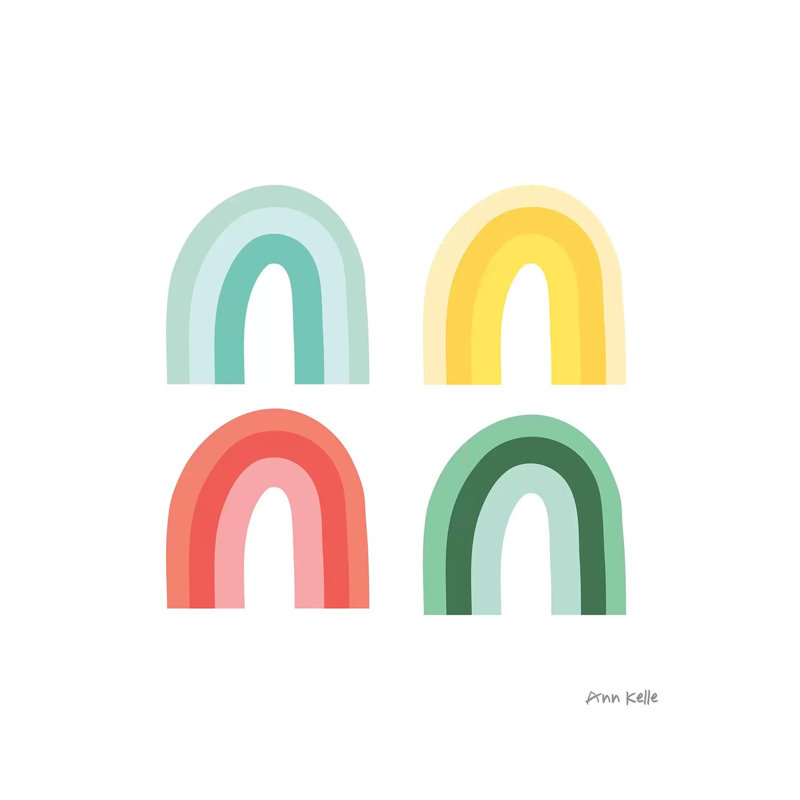 Rainbow Colors Ii by Ann Kelle - Wrapped Canvas Print, 30.48 cm H x 30.48 cm W