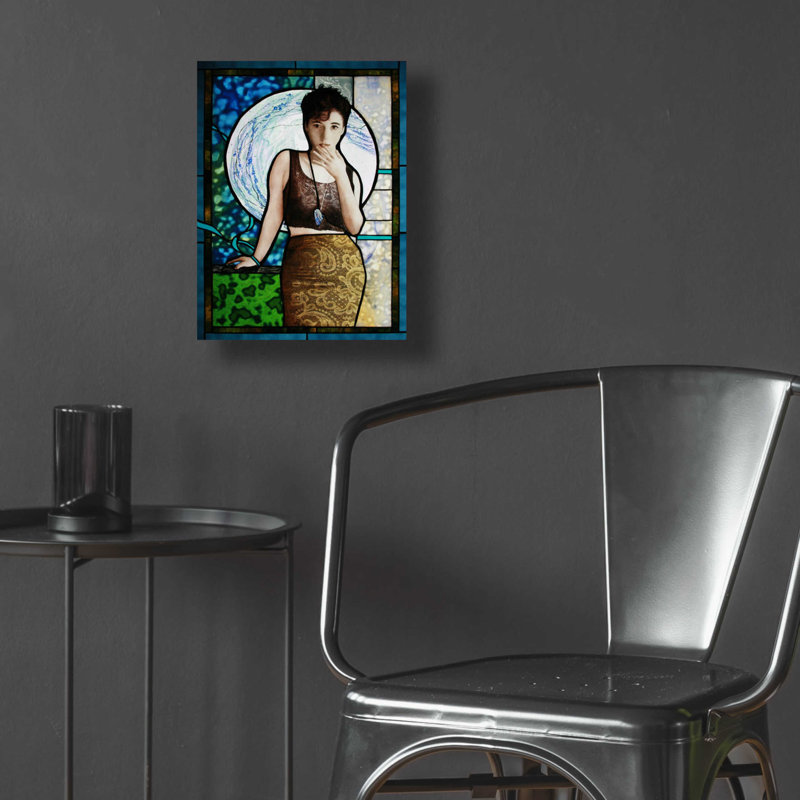 «Blueheart» par Rita Shimelfarb, H 16 po x l 12 po x P 0,13 po
