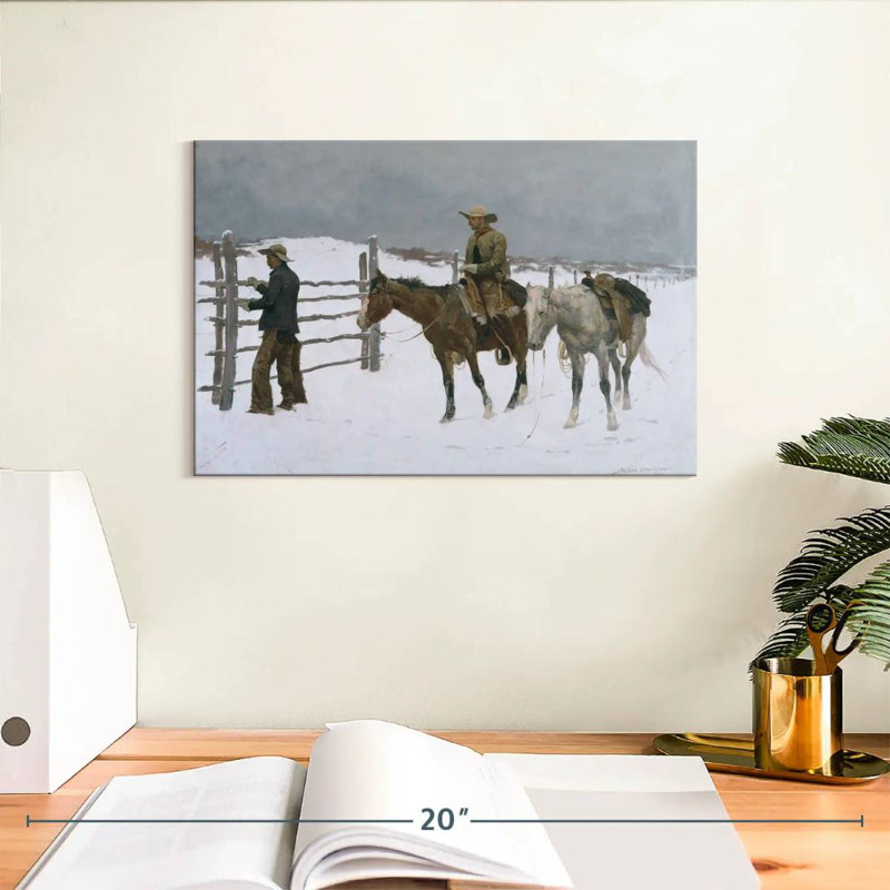 Lelar la chute du cowboy, H 8 po x l 12 po