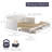 Alaterre Furniture Harmony Twin to King Daybed with Pop Up Trundle Bed, White