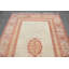 Tapis Boho, tapis turc, tapis rétro, tapis géométrique beige, tapis Oushak, grands tapis de 6,9 x 9,6 pi