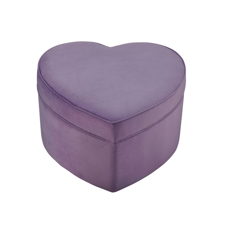 Repose-pieds avec rangement Elegance Krista, Velours mauve