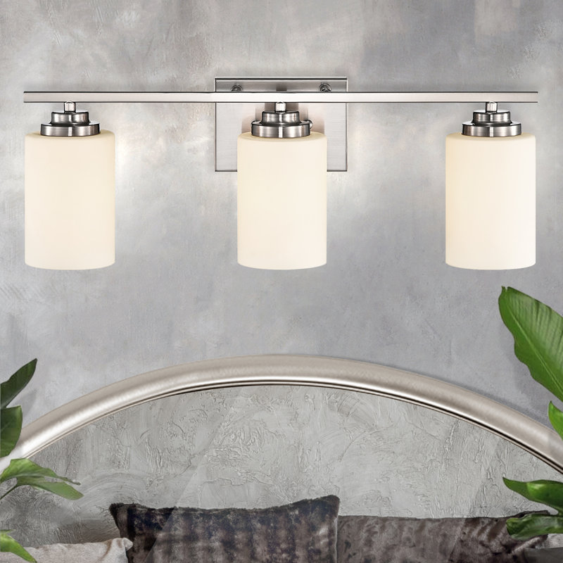 Burdene Dimmable Vanity Light, 3, Brushed Nickel