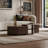 Modern Geometric Coffee Table Set with Drawer, Round and Hexagon Living Room Table
