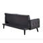 Canapé-lit convertible en velours de 72 po avec porte-gobelets, canapé-lit futon pliant capitonné 3 places pour petits espaces de style Mid-Century, L 72 po x P 34,6 po x H 31 po, gris foncé-131098366