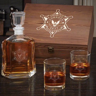 Glass 4 - Piece Whiskey Decanter Set